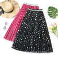 Ladies Bubble Sequined Love Pattern Pleated Skirt